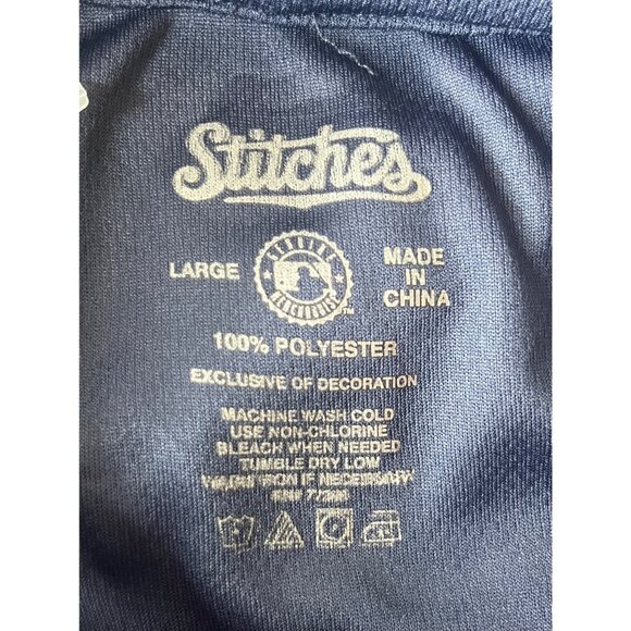 Stitches Milwaukee Brewers Polo Shirt Mens Blue Large MLB New - Picture 7 of 11